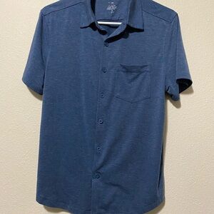 Men's Blue Short Sleeve Shirt